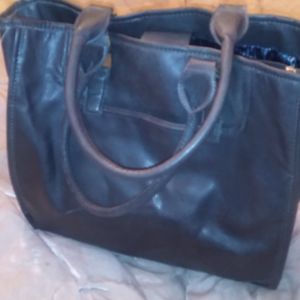 Gray vegan tote/purse